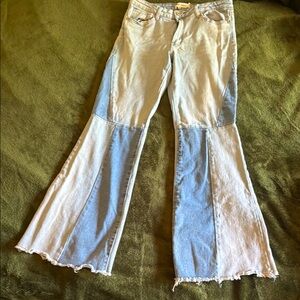 Almost Famous Blue Flare Wide Leg Pants